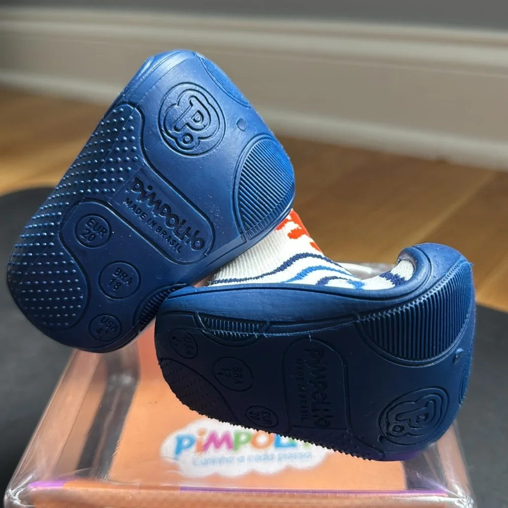 NIB Pimpolho Baby Sock Shoes Size 4 – Nautical Crab First Walkers 9-12 Months